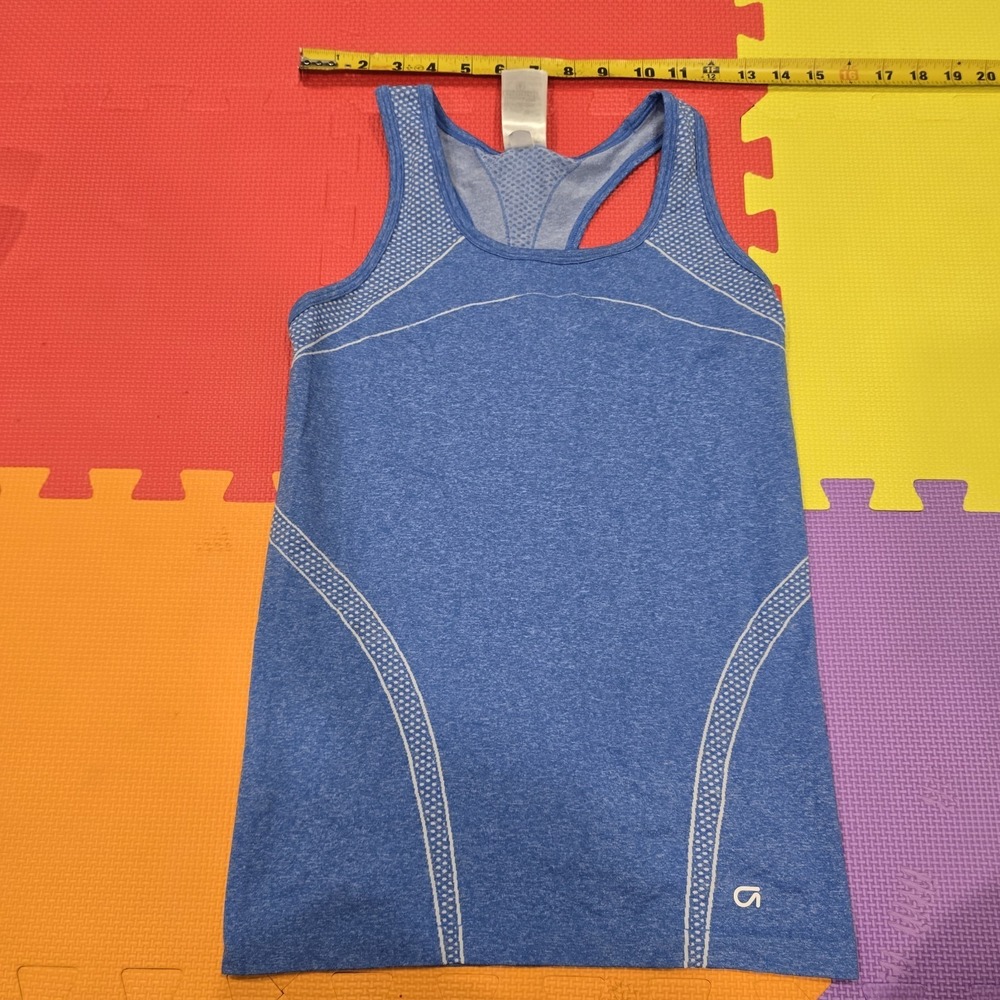 GapFit Women's Small Blue Heathered Seamless Racerback Tank Top Gap Motion S
